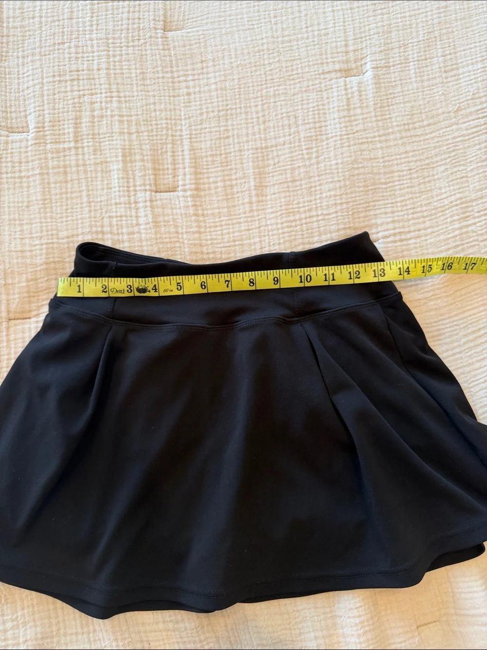 Girls' Black Athletic Skort with Built-In Shorts Size M
